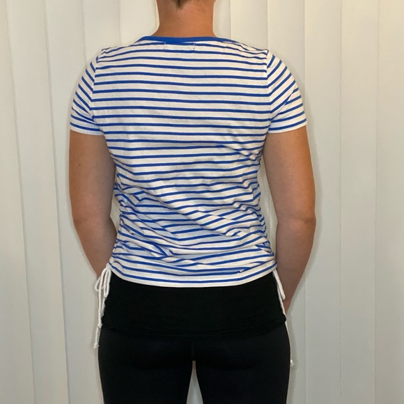 Ralph Lauren Cotton Striped Boatneck Tee with Ties - Picture 4 of 11